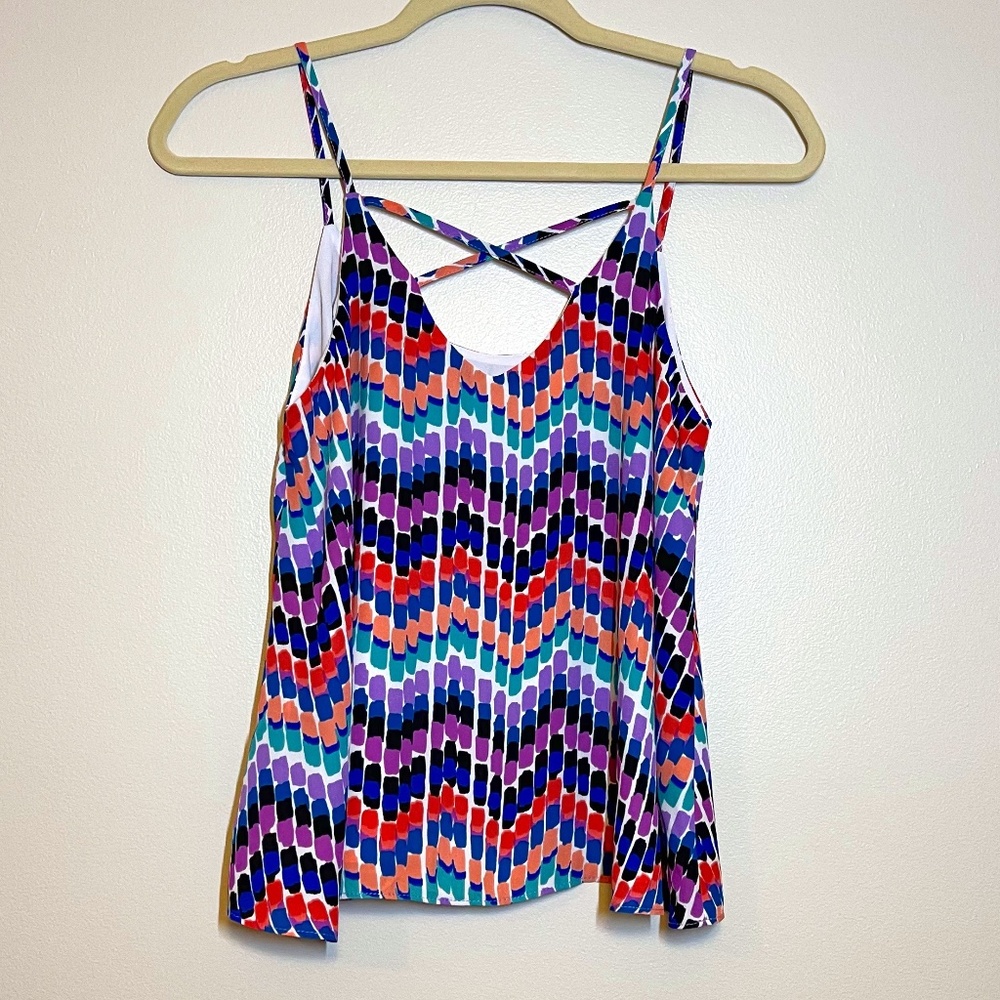 AQUA Multicolored Layered Top Small